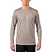 Vapor Apparel Men's Outdoor UPF 50+ Long Sleeve T-Shirt, UV Sun Protection for Fishing, Running, Hiking, XXL, Athletic Grey