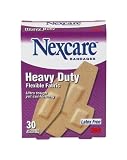 Nexcare Heavy Duty Flexible Fabric Bandages, Assorted Sizes, 30 Count Packages