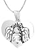Sterling Silver "Friends Are Kisses Blown To Us By Angels" Reversible Heart Pendant with Angel, 18"