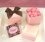 Mini Cube Boxes set of 12 - Pink (Set of 24) - Baby Shower Gifts & Wedding Favors