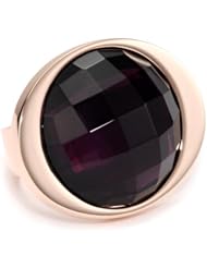 1AR by UnoAerre 18k Rose Gold Plated Amethyst Crystal Ring, Size 5