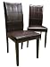 24091409 CHAIR Eveleen Bi-cast Leather Brown Dining Chairs, Set of 2