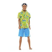 Barbie Surf's Up Beach Doll - Steven with Hawaian Shirt, Blue Shorts and Sunglasses