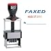 Dater,Metal,Faxed/Date, Mssg.Blue/Date Red,1-1/4x1-3/16