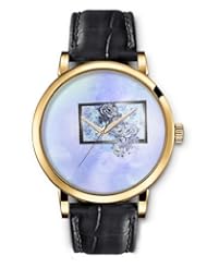 SPRAWL Aanalog Fashion Series Gold Ladies Watches of Genuine Black Leather Strap,Unique Wrist Watch for Women Girls Designed with Flower frame in 3D