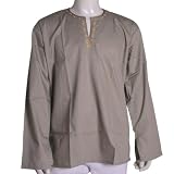 Mens Embroidered Summer Cotton Kurta Chest 44 inches (Brown)