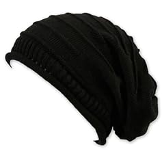 Long Beanie Cap Erik Black (Chillouts Collection) - Trendy Strickm�tze, aus 100% Baumwolle.