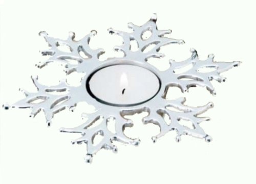 Silver Snowflake Tealight Holder in Diameter