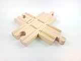 New Wooden Train Cross X Track fits Thomas Wooden Railway and Brio Sets and Tracks