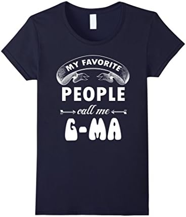 Women's FAMILY shirt: MY FAVORITE PEOPLE CALL ME G MA shirt  Small Navy