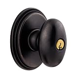 Baldwin K511471ENTR Dark Bronze Baldwin Bronze Keyed Emergency Exit Egg Knob with Oval Rose from the