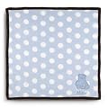 Personalized Baby's Blue Bear And Dots Blanket Gift