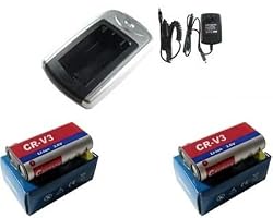 CR-V3 Charger + 2 x 1,600mAh Rechargeable Batteries Bundle