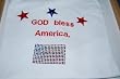 Embroidered God Bless America T with sequin-like dots Adult-L