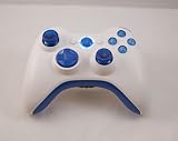 Drop shot, Auto-aim, Jitter Xbox 360 Modded Controller COD MW3, Black Ops, MW2, Rapid fire mod (White/Ice Blue)