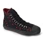 Men'S Canvas D-Ring Lace-Up High Top Sneaker (Black/Red-Men's 7)