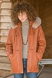Women's Anorak with Detachable Fur Trimmed Hood
