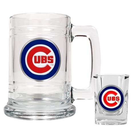 Chicago Cubs Beer Mug & Shot Glass Set