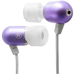 Radius Atomic Bass Aluminum Earbuds - Color Shuffle Violet
