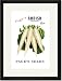Black Framed/Matted Print 17x23, Page's Radish: White Icicle