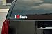 I Love Sara Vinyl Decal - White with a red heart