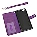 Evecase iPhone 6S Plus Case, Book Style Wallet Folio Leather Case with Credit Card ID Pockets, Stand & Strap for Apple iPhone 6S Plus / 6 Plus 5.5'' Screen Smartphone - Purple