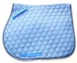 NEW BABY BLUE Dbl Side Quilted All Purpose Saddle Pad