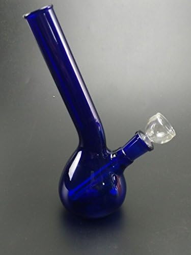 7 Inch Tall blue mini Percolator WaterPipe 14mm Glass Rig