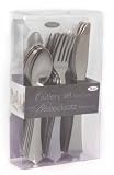 36 Piece Silver Disposable Cutlery Set