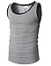 H2H Mens Slim Fit Contrast Colorblock Crew Neck Lightweight Sleeveless Tank Tops