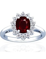 Platinum Cushion Cut Ruby Ring With Sidestones (GIA Certificate)
