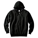 Printstar(プリントスター) | 177-NCZ スウェットジップパーカー 9.0oz (裏毛) ブラック L