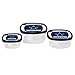 NFL Dallas Cowboys Nesting Square Containers, 7.2-Cup; 3.5-Cup; 2.1-Cup, 3-Piece