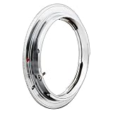 eForCity Olympus OM Lens to Canon EOS EF Camera Adapter Ring, Silver