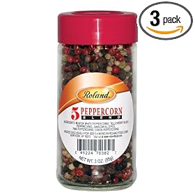 Roland Five Peppercorn Blend, 3-Ounce  Jars (Pack of 3)