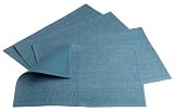 DII Two-Tone Set of 4 Placemats, Twilight Blue