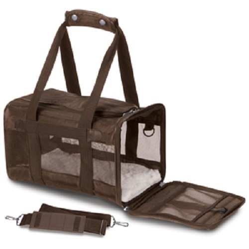 Sherpa Original Deluxe Medium Pet Carrier Brown with Brown Trim