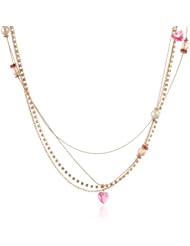 Betsey Johnson "Iconic Pinkalicious" Faux Pearl Multi-Chain Long Necklace, 39"