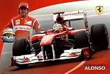 (24x36) Ferrari Fernando Alonso Sports Poster Print
