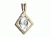 0.62 cts Genuine White Topaz Pendant - 14kt White or Yellow Gold LIFETIME WARRANTEE