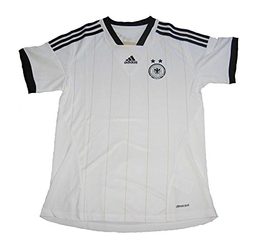 adidas Damen Fu0ball Trikot DFB Home Jersey Deutschland weiß-schwarz (M, weiß-schwarz)