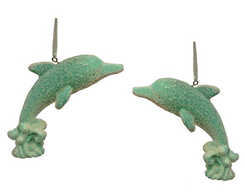 St. Nicholas Square Seas and Greetings Dolphin Ornament – Set of 2