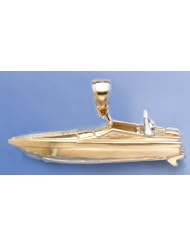 Gold Charm 3d Cigarette Boat Two-color