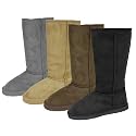 JC Fashion Boots Ladies 12 Inch Microsuede Sherpa Lined Boots