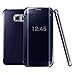 Hovisi Luxurious Shiny Flip Case Cover Samsung Galaxy S7 Edge (Darkblue)