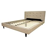 Quincy Natural Twill King Fabric Platform Bed