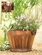 Antique Copper Finished Wooden Barrel Style Beverage Tub/Planter