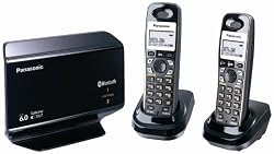 Panasonic Link-to-Cell Expandable Bluetooth-Enabled DECT 6.0 Phone System with 2 Handsets