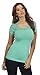 Women's Casual Floral Lace Inset Scoop Neck Short Sleeve Slim Fit Fashion Top