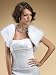Short Sleeve Faux Fur Bolero Jacket in Angora - Large